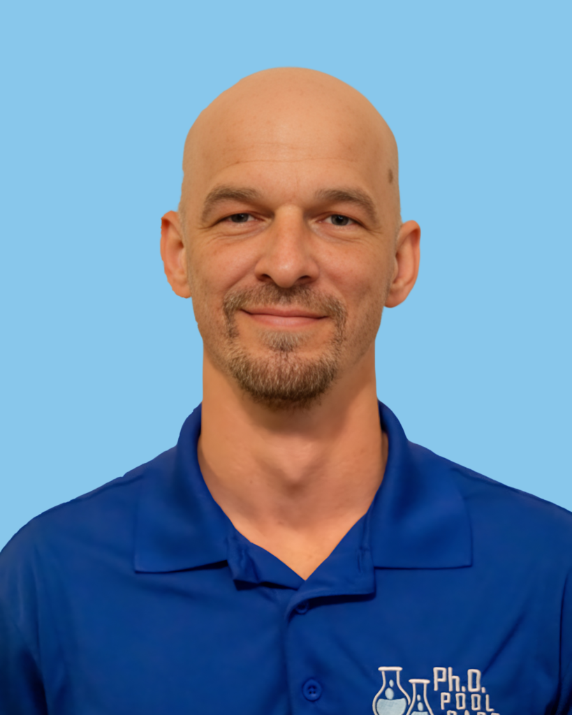 Dedicated team of Ph.D. Pool Care professionals in Austin, Texas, ready to provide top-notch pool services